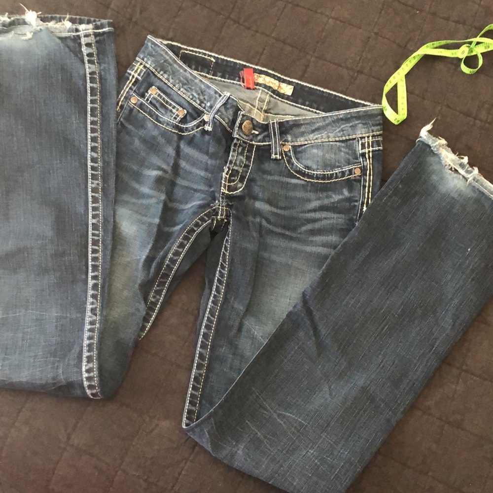 BKE Stella Denim Flare Jeans Size 26 XLong 35.5 inch inseam 😱 - Picture 2 of 6
